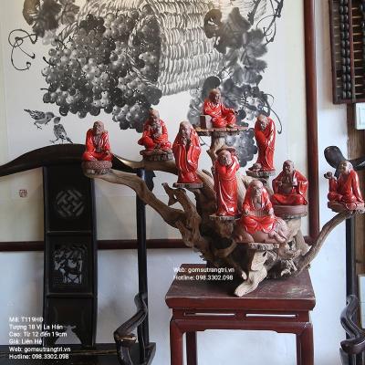 BỘ TƯỢNG THẬP BÁT LA HÁN - SỨ PHẬT SƠN CAO CẤP